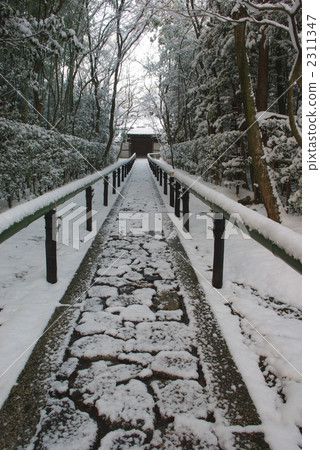 在雪的Daitokuji寺廟 2311347