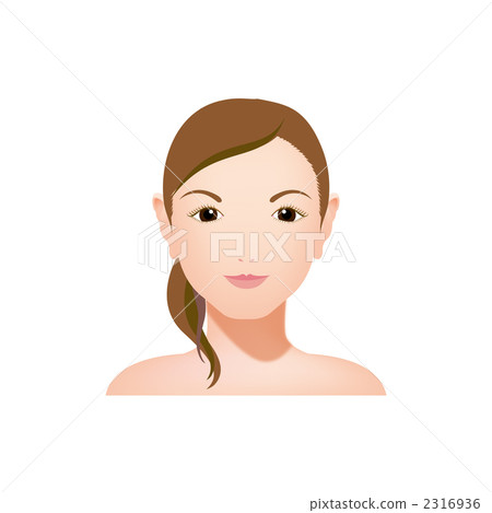 Illustration of female face (front) 2316936
