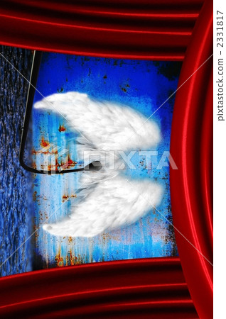 angel's wings, curtain, computer graphic 2331817