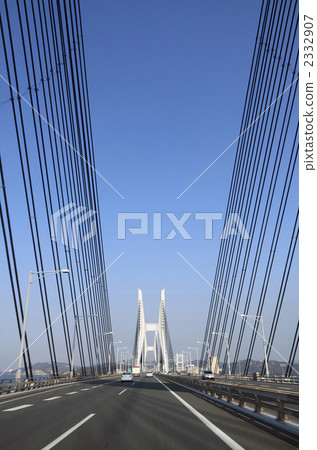 From the Iwakurojima bridge in the Seto Ohashi bridge to the Oshimaishima Bridge, Shimotsui Seto Ohashi Bridge From the Iwakurojima bridge in the Seto Ohashi bridge to the Oshimaishima Bridge, Shimotsui Seto Ohashi Bridge 2332907