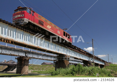 electric engine, red thunder, jr cargo 2334026