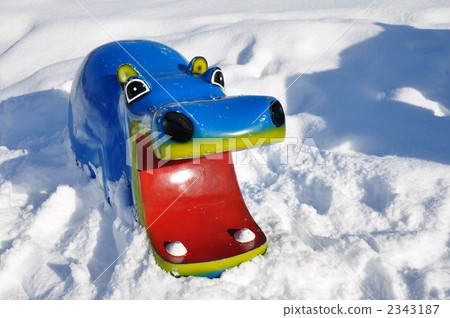 Playground equipment in the snow Playground equipment in the snow 2343187