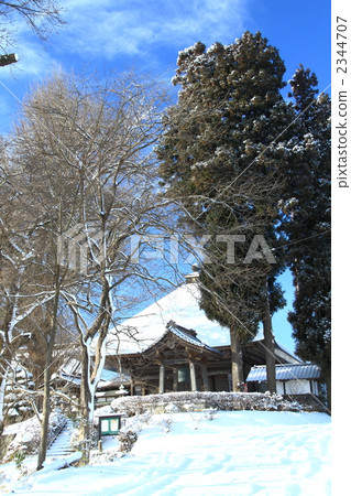 Yanji Temple snow scenery I 2344707