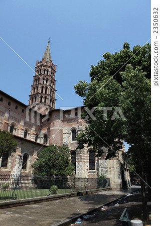 [Toulouse, France] Basilica of Saint Sernan and trees and summer 2350632