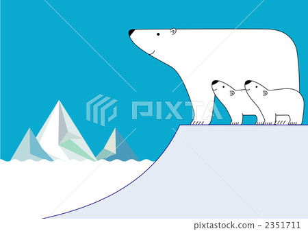 北極熊 熊的幼崽 側面 2351711