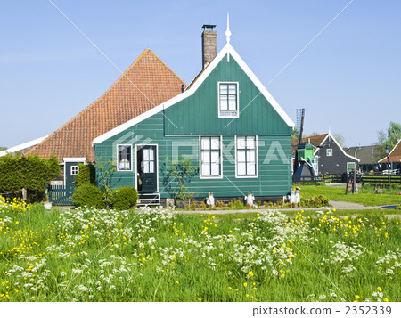 Triangular roof countryside landscape Netherlands 2352339