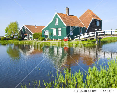 Countryside scenery Canal waterway Netherlands 2352348