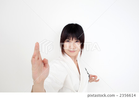 A woman practicing karate 2356614