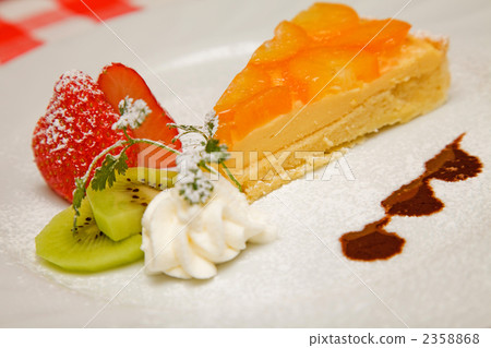 Strawberries, kimchi and cakes decorated with kiwi, 2358868