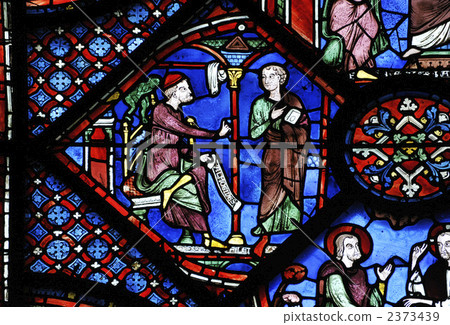 沙特爾大教堂彩色玻璃,神聖的雅各布 沙特爾大教堂彩色玻璃,神聖的雅各布 2373439