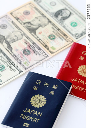 Passport and US dollar Passport and US dollar 2377363