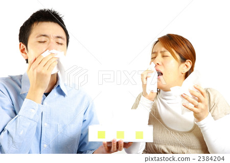 A couple sneezing A couple sneezing 2384204