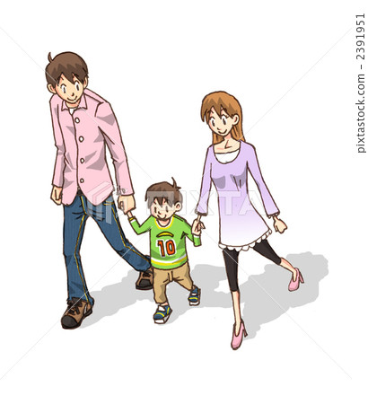 三人家庭散步 三人家庭散步 2391951