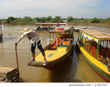 船 划船 柬埔寨 2392337