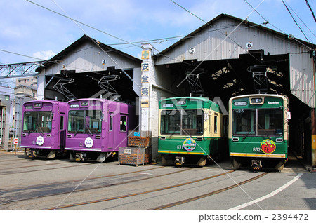 Kyoto Arashi Denki Keihoku電氣鐵路Saigyo車庫 Kyoto Arashi Denki Keihoku電氣鐵路Saigyo車庫 2394472