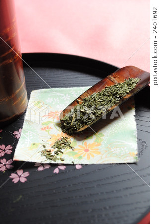 tea caddy, teaspoon, sencha 2401692