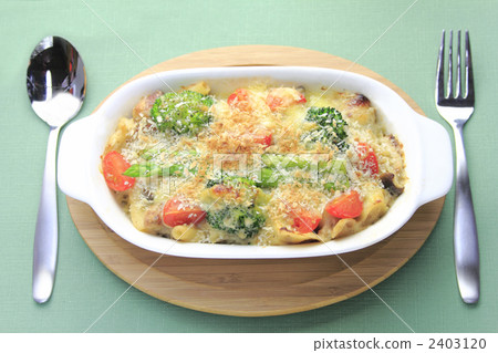 Looking down the gratin 2403120