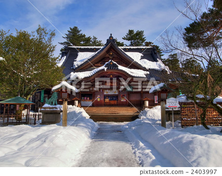 Oyama shrine in winter 2403997