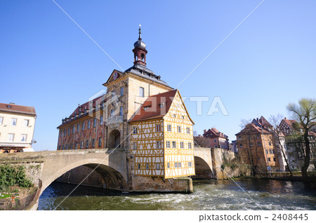 Germany Bamberg Regnitz River and the Old Town Hall 2408445