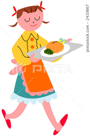 Girl carrying cooking Girl carrying cooking 2410667