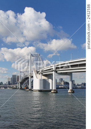 Rainbow Bridge and beautiful autumn sky 2412586