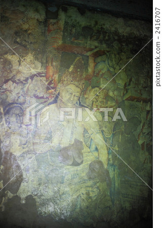 Renja手菩薩在Ajanta洞穴第1洞內壁上 2416707