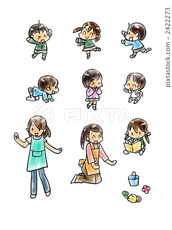 幼兒園·幼兒園兒童，教師，各種 2422273