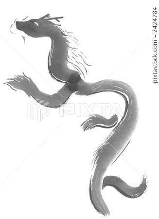 Dragon (ink painting style) - Stock Illustration [2424784] - PIXTA