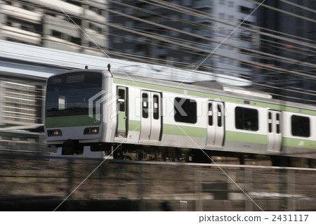 Yamanote line E231 series 500 series pan running shot 2431117