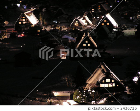 人字形木屋頂 白川鄉 木質建築 2436726