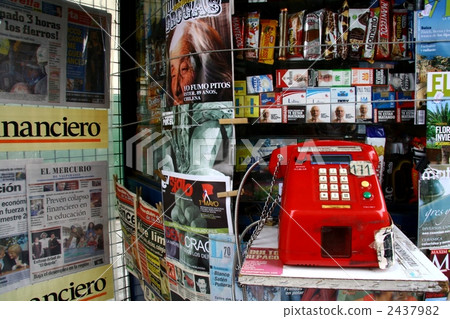 kiosks, a red public telephone, a red phone 2437982