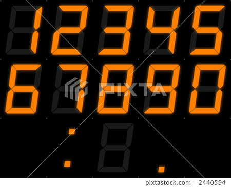數字顯示（帶發光）橙色 2440594
