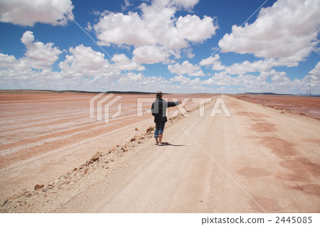 It is a road near Uyuni Salt Lake in Bolivia. It is a road near Uyuni Salt Lake in Bolivia. 2445085