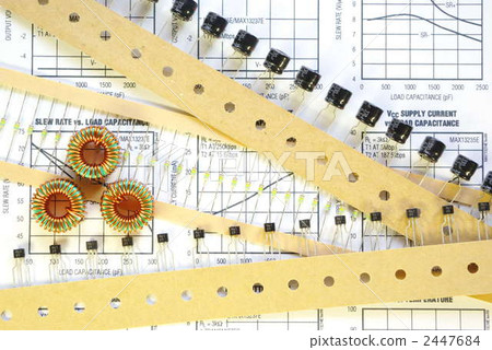capacitor, condenser, an electric circuit 2447684