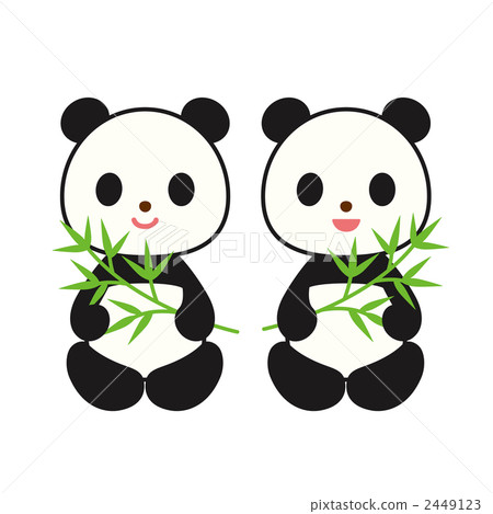Panda having a bamboo during a meal 2449123