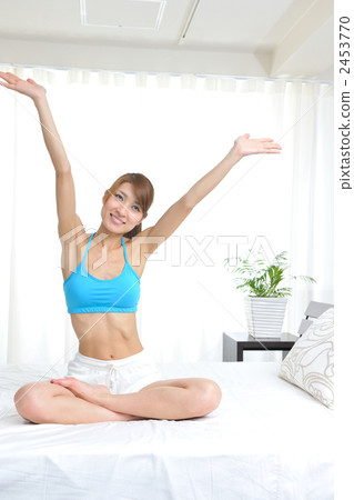 fitness, stretching, female 2453770