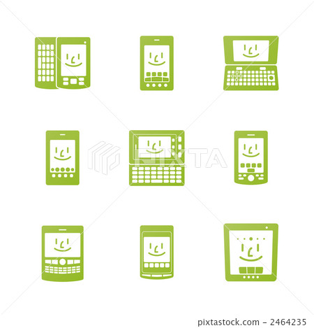 綠色智能手機圖標 2464235