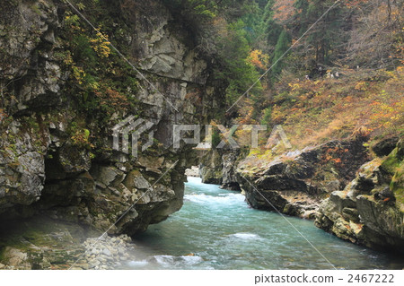 Kurobe gorge in autumn 2467222