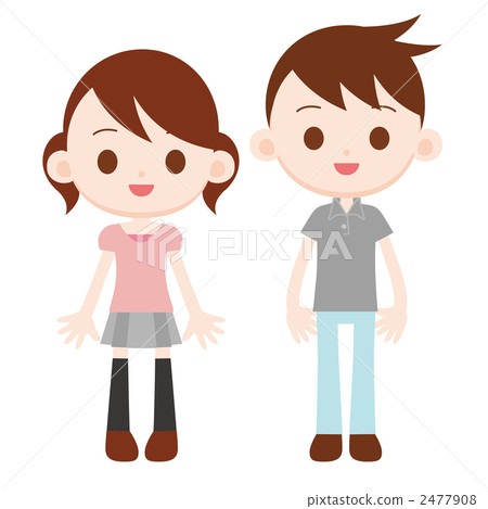 Boys and girls wearing everyday items 2477908