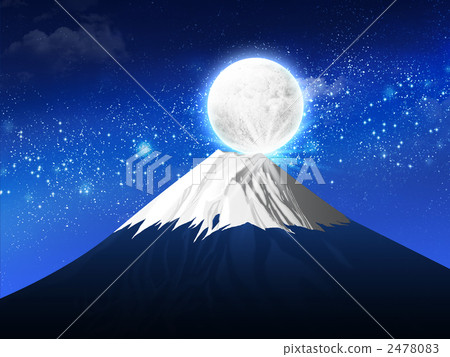 Fuji and the moon 2478083