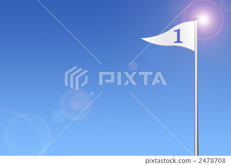 Blue sky and flag Blue sky and flag 2478708