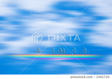 Blue sky and bicycle Blue sky and bicycle 2482720