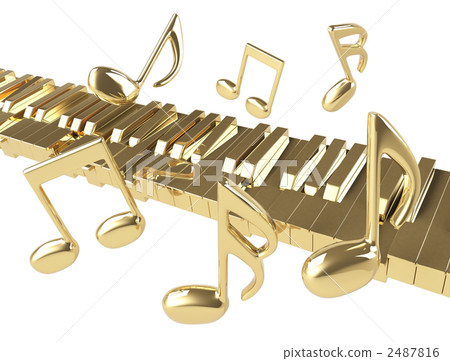 Musical note and keyboard Musical note and keyboard 2487816