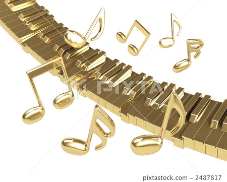 Musical note and keyboard Musical note and keyboard 2487817