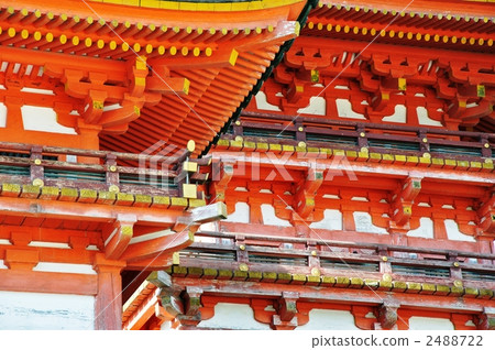 平安神宮特寫鏡頭·偉大的桿城堡紅色油漆 平安神宮特寫鏡頭·偉大的桿城堡紅色油漆 2488722