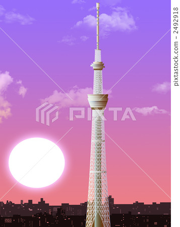 Tokyo Sky Tree in the morning glow Tokyo Sky Tree in the morning glow 2492918
