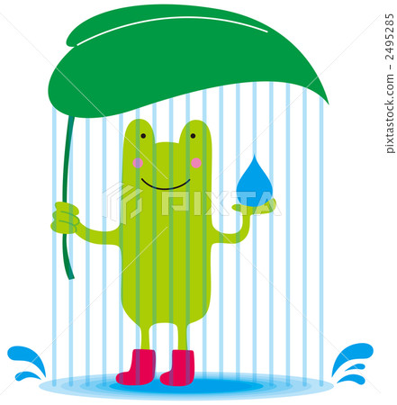 A frog popping on an umbrella 2495285
