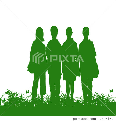 兒童的剪影 2496169