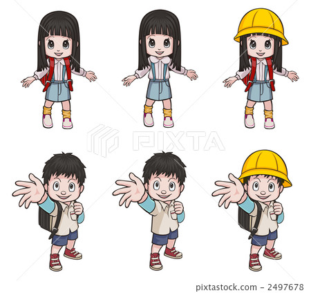 小學變化的休閒服裝 2497678