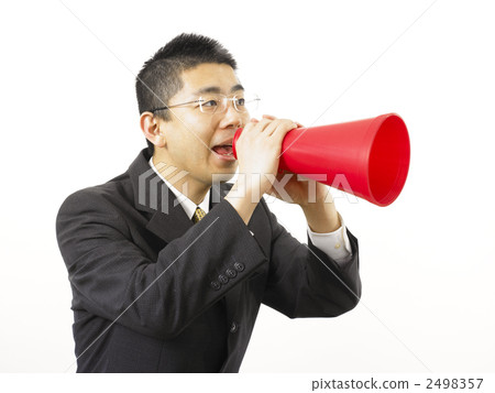 Men with megaphone Men with megaphone 2498357